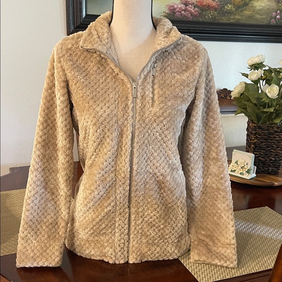 Calvin Klein Beige Teddy Jacket - Picture 1 of 6